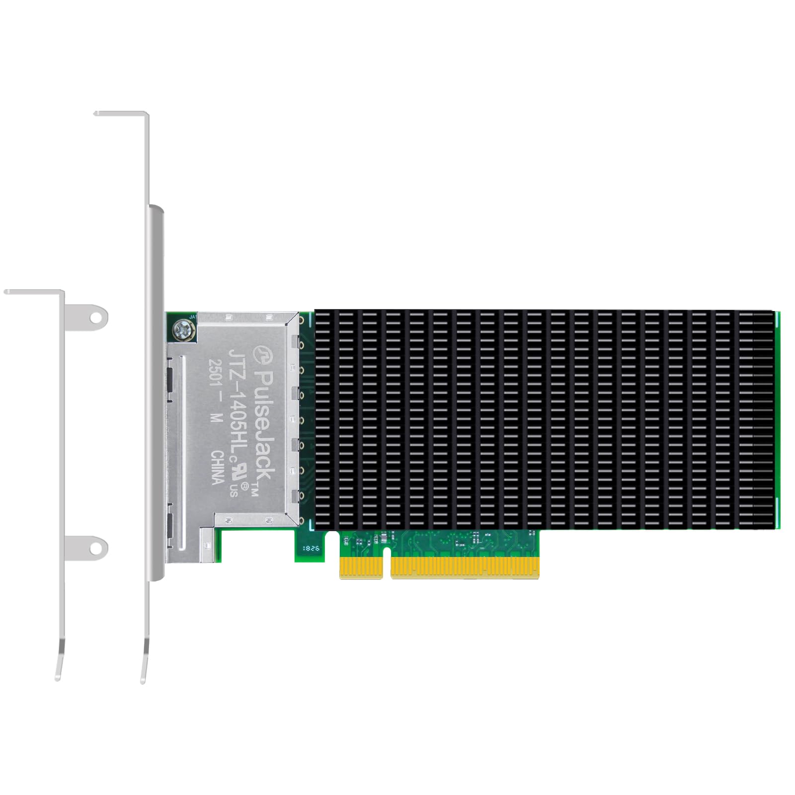 GLOTRENDS ST7561 4-Port 10G RJ45 Ethernet Network Card with E610-XAT2 Controller, PCIe 4.0 x8, Ultra Low Power Design