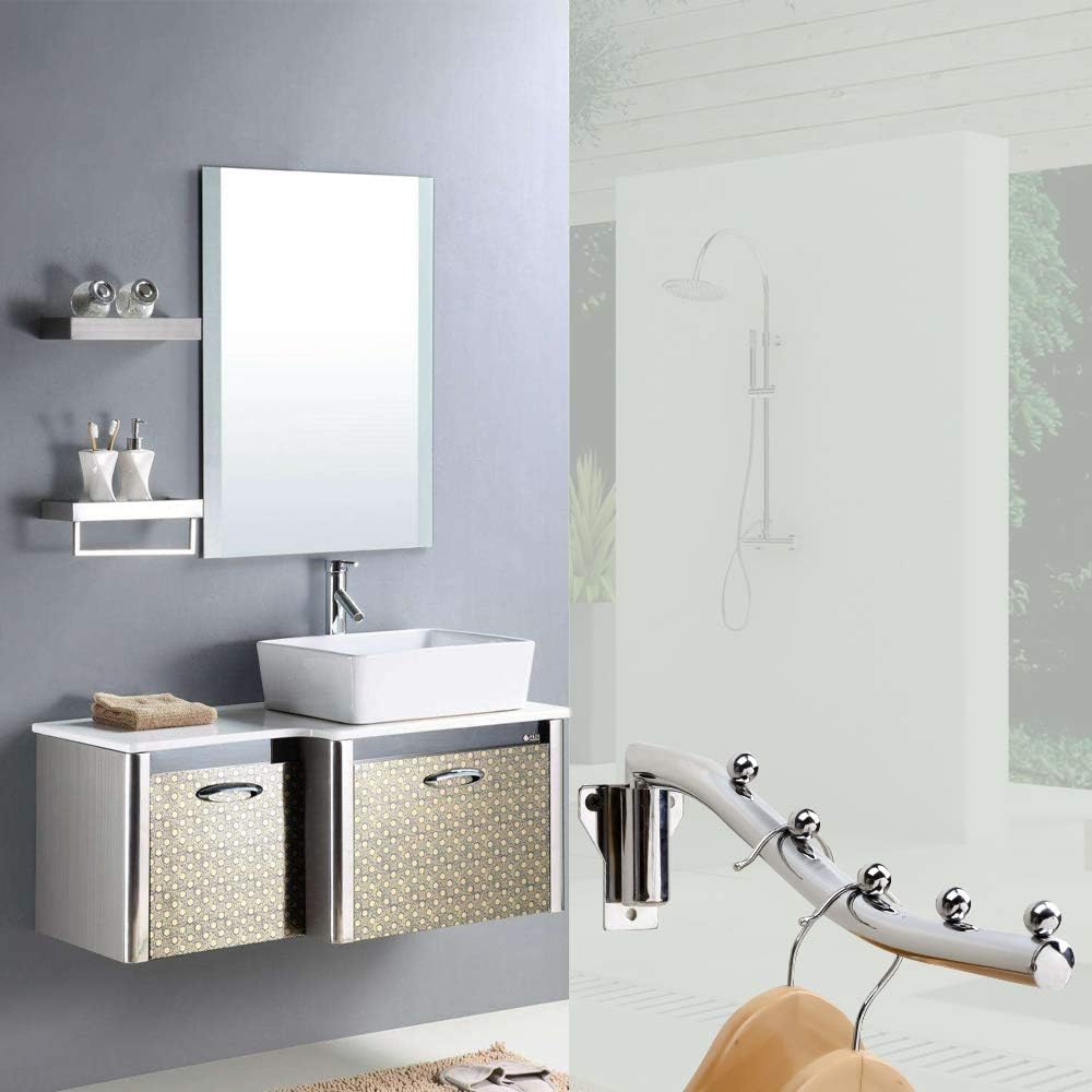 Fеаturеd Prоduсt Clothes Hanger Organizer Rack Sturdy Metal Clothes Caddy Storage Holder Stacker for Closet & Room Tidier Laundry Rooms Drying Rack - Chrome (2 Pack)