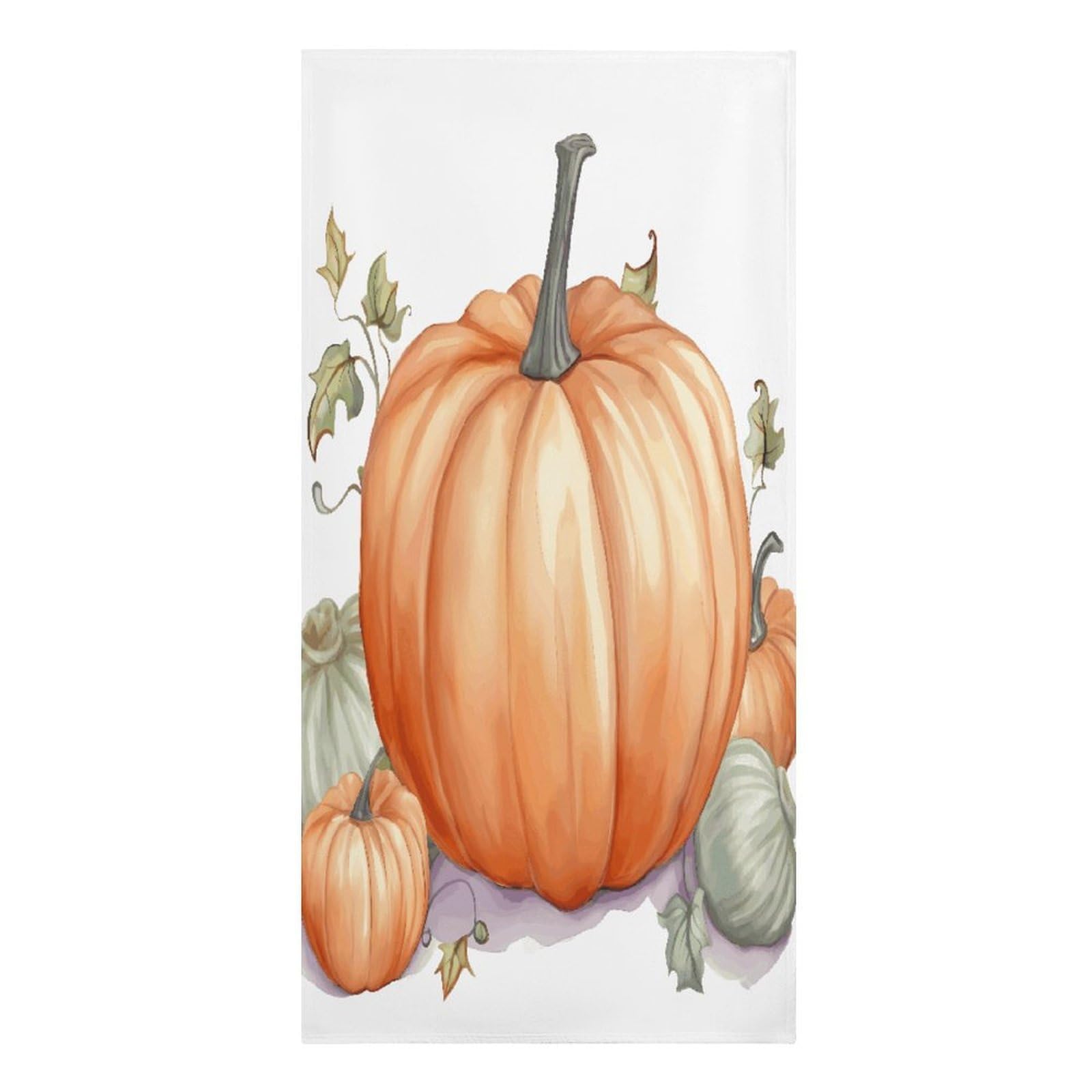 VstaDank Fall Watercolor Pumpkins Beach Towels 30"x61" Microfiber Super Absorbent Large Bath Towels Cozy Soft Swim Travel Towel Quick Dry Thin Pool Towel Beach Accessories for Outdoor Adult