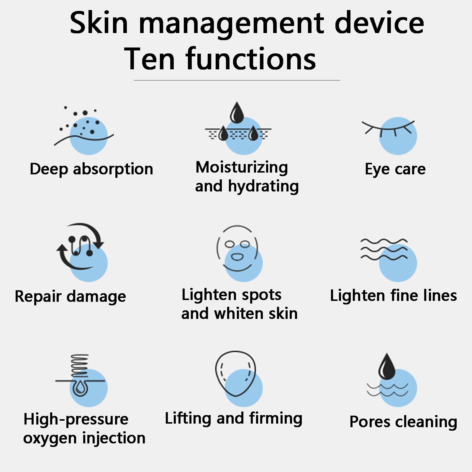 Hydrafacial-Maschine Wasserstoff-Sauerstoff-Gesichtsmaschine 8-Zoll-LCD-Bildschirm 10 Köpfe Hautreinigung Befeuchtung Nährstoffaufnahme Spa