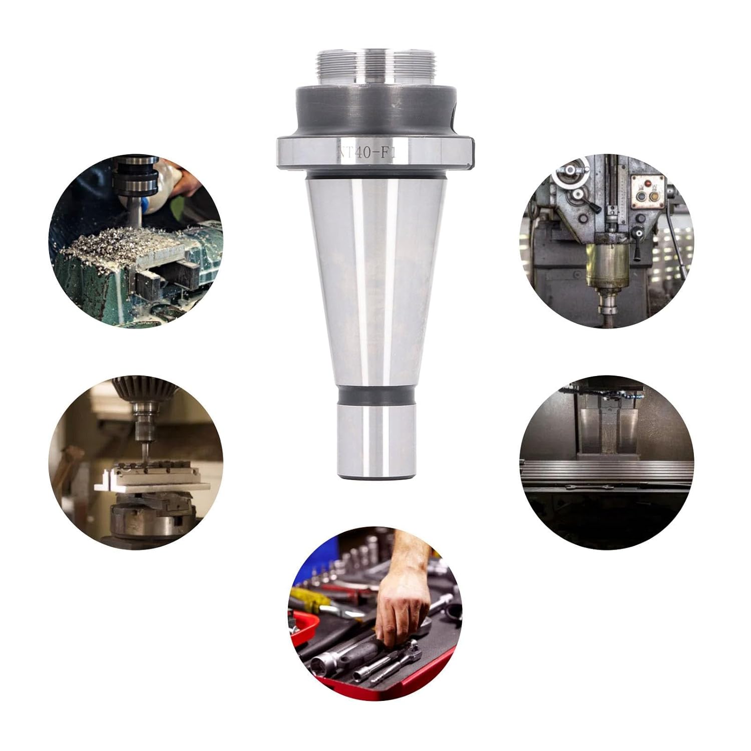 Boring Head Shank, High Carbon Steel Threaded Boring Bar with Storage Box, High Accuracy Boring Head Holder for CNC Face Milling Cutter