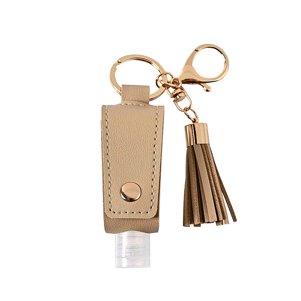 oringnat Empty Travel Bottle Keychain Hand Bottle Holder 30ml Squeeze Bottle Refillable Containers for Toiletry Shampoo