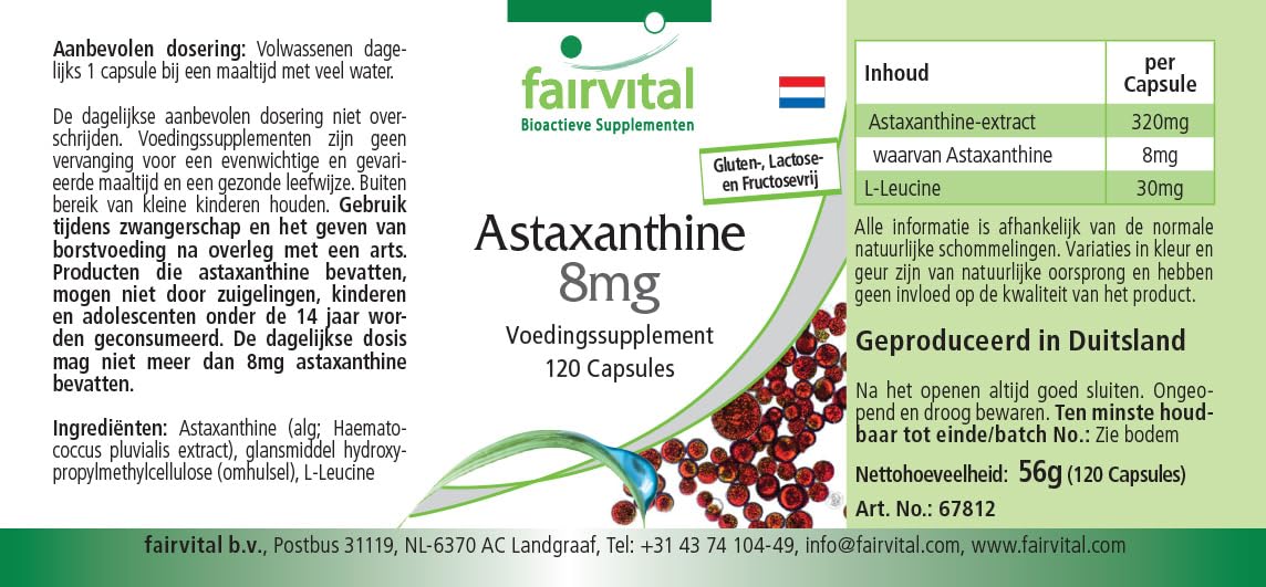 Astaxantina 45mg al giorno - per 2 mesi - alte dosi- 120 capsule - microincapsulato in AstaPure® beadlets