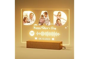Witfox Custom Music Plaque Personalized Gifts for Father's Day from Wife Son