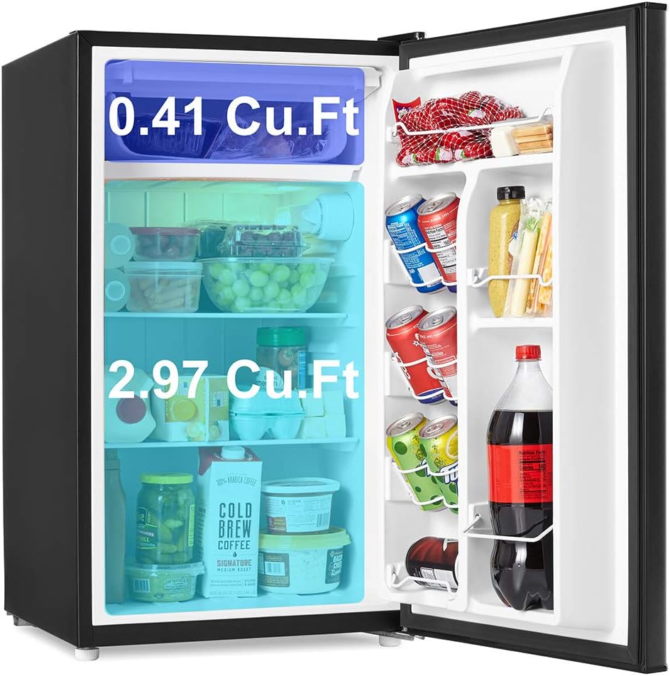 Flаѕh Dеаlѕ - 50% оƒƒ Walsh WSR35BK Compact Refrigerator,Single Door Fridge, Adjustable Mechanical Thermostat with Chiller, Reversible Doors, 3.5 Cu.Ft, Black
