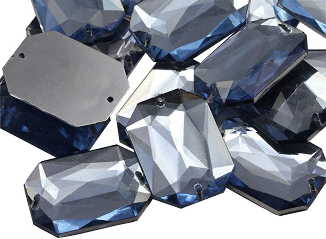 Allstarco 10mm Blue Aqua CH24 Flat Back Sew On Round Beads