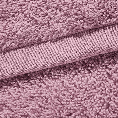 Erwin Müller Gästetuch Bühl 4er-Pack Altrosa/Beere Größe 30x50 cm - besonders flauschig, voluminös, äußerst saugfähig