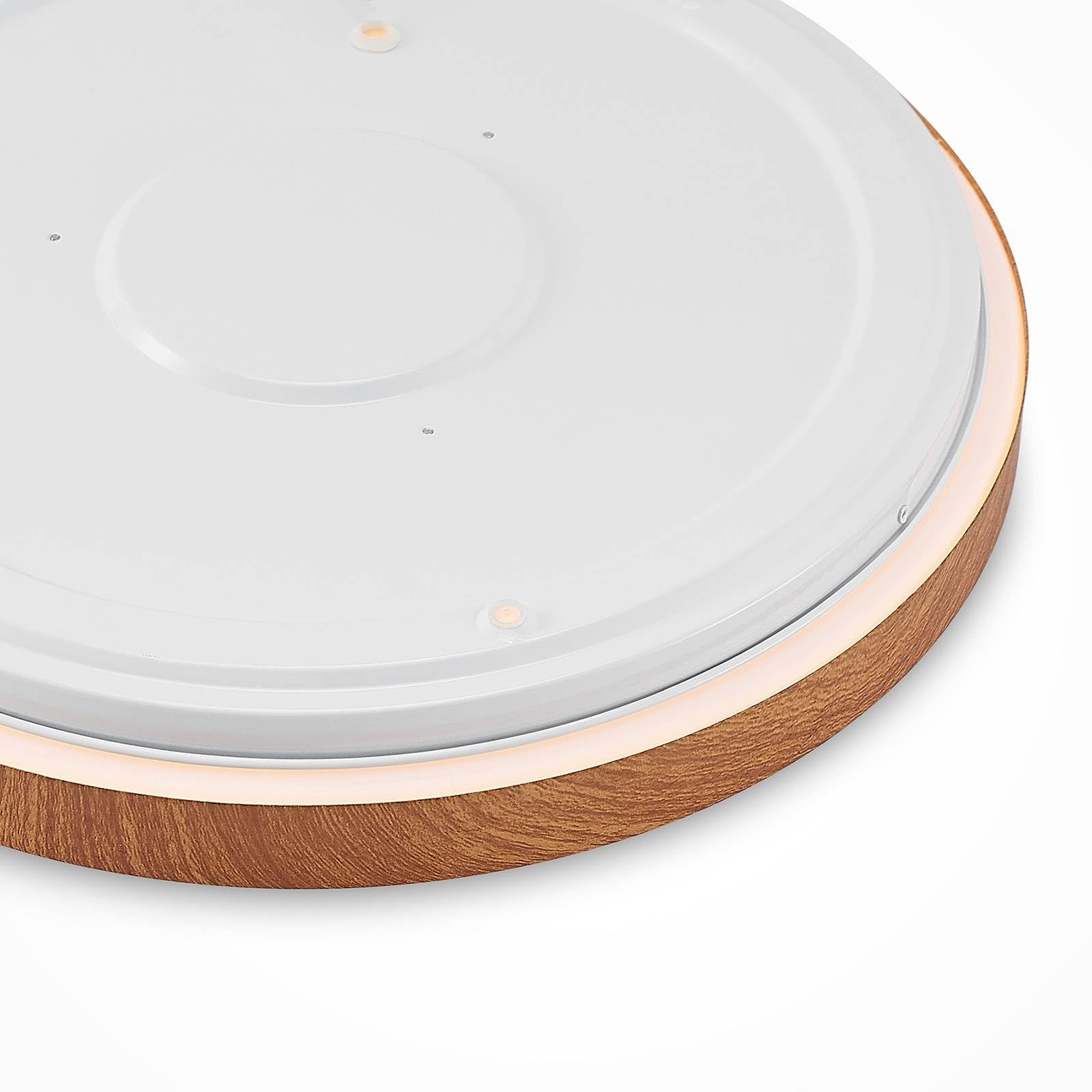 Lindby LED Lámpara de techo Vaako (Moderno) en Marrón hecho Plástico (1 llama, lámpara, plafón