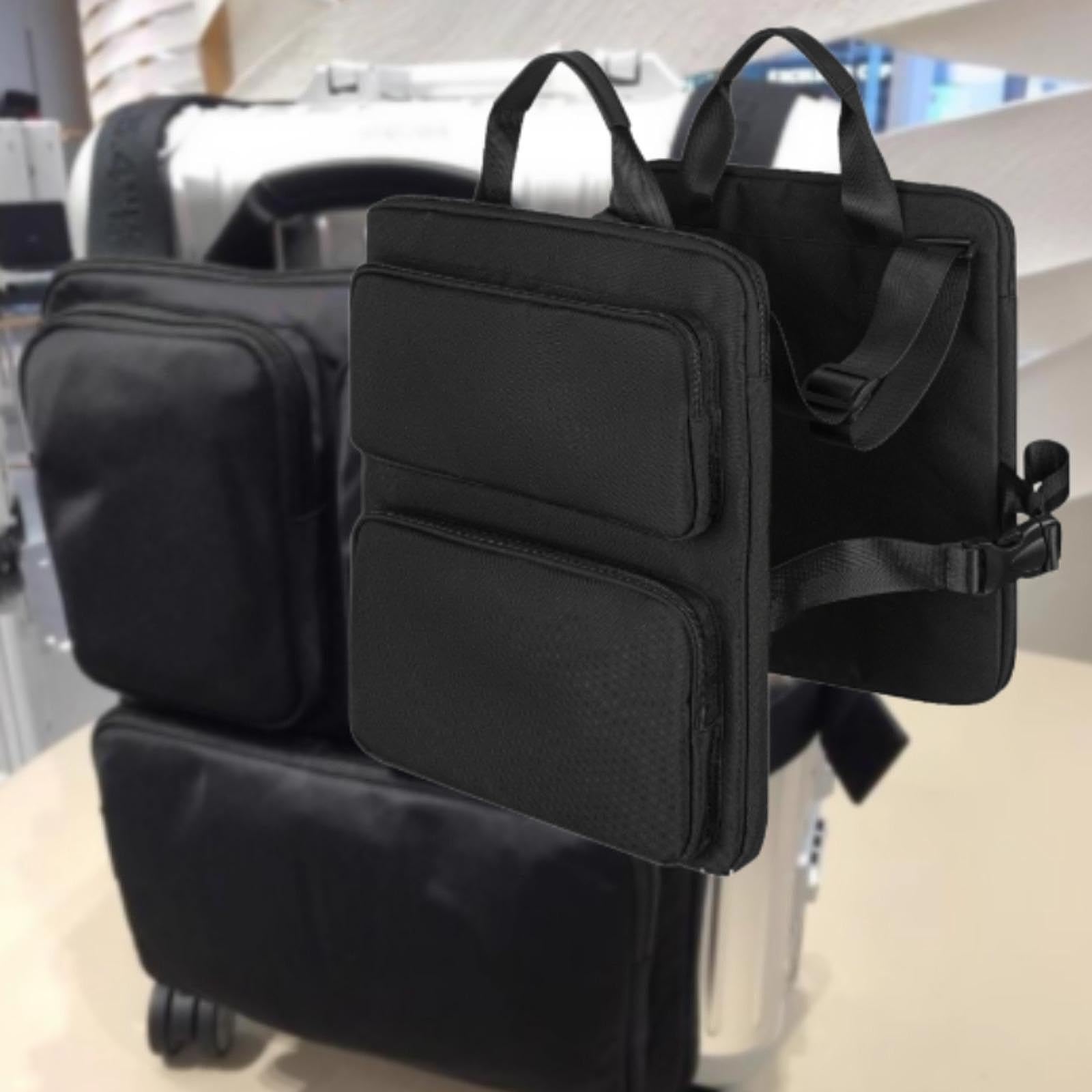 Organizer per valigie con gancio a sgancio rapido, borsa portaoggetti con tasche, accessori da viaggio portatili per le vacanze, Nero , Bagagli