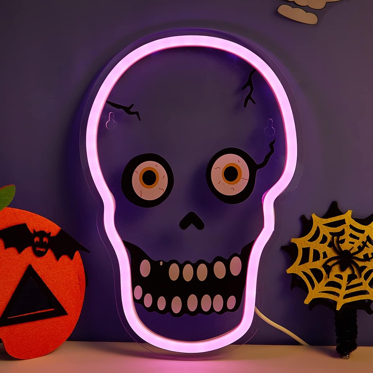 Heart LED Neon Sign For Halloween, USB Powered Neon light Night Light, 3D Wall Art Decor Neon Lamp Neon Signs for Bedroom Living Room for Children Kids Girl Halloween Neon Custom (red heart)