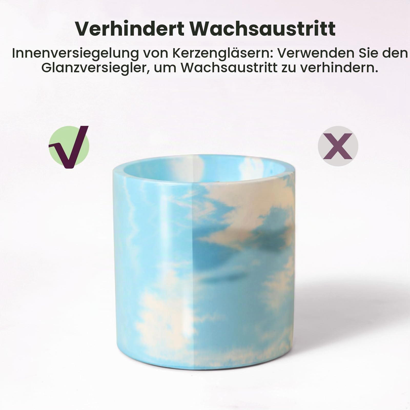 BOOWAN NICOLE Acryl Glanz Versiegelung/ Varnish,Antifading Lack Wasserfest Farbe fur Jesmonit Beton Gips Handwerk (500ml)