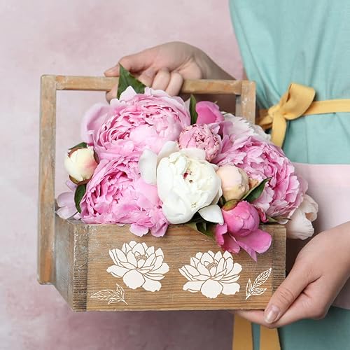 Miniatura 4 de Plantillas de flores para pintar plantillas de peonía plantillas de flores de primavera reutilizables para manualidades plantillas de dibujo para