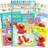Sesame Street Elmo Potty Training Book Set For Toddlers -- Bundle with Progress Chart, Poster, Reward Stickers and Bonus Sesame Street ABC Book