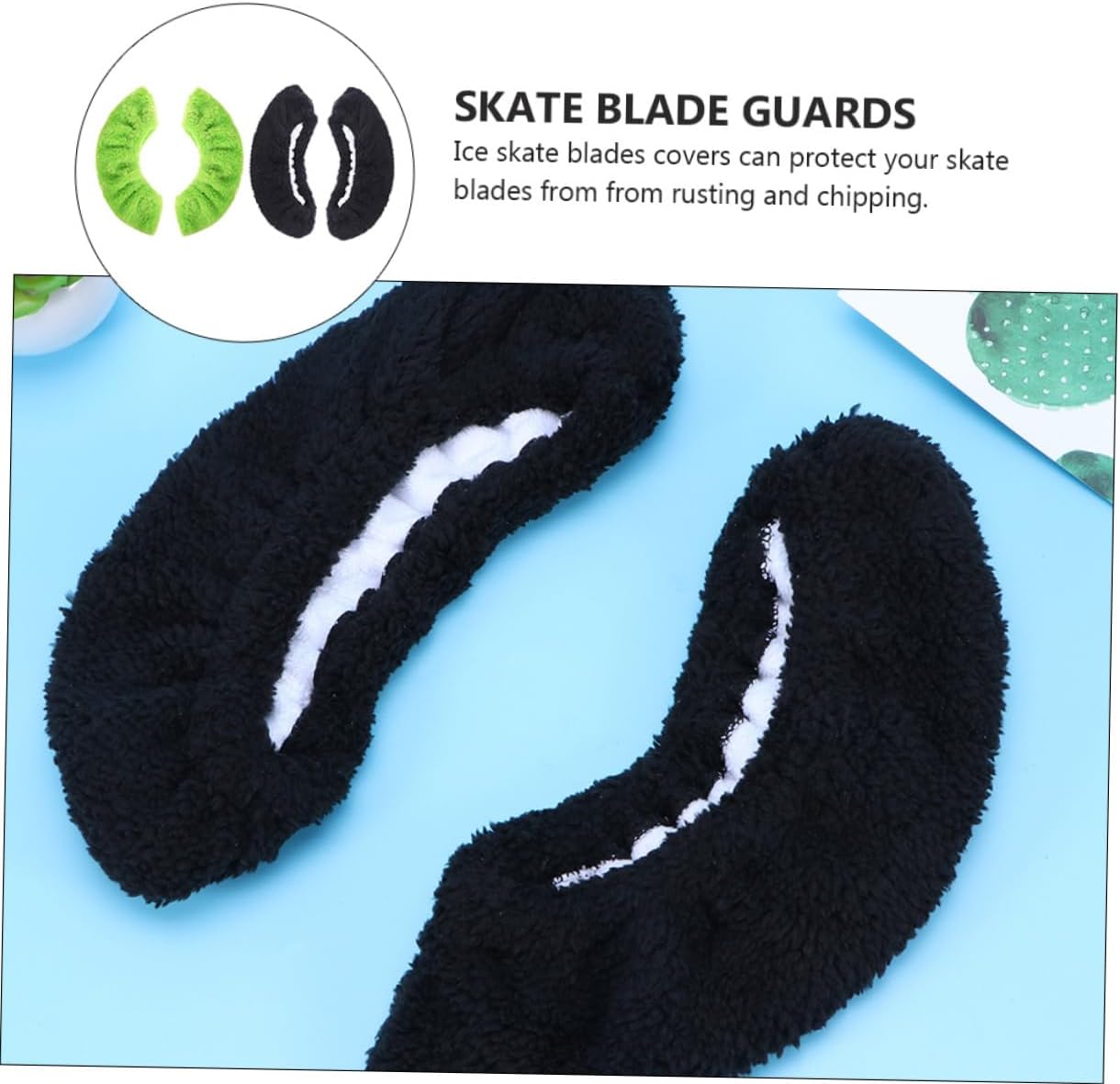 4 Pairs Ice Skates Men and Women Polyester (Polyester) Absorb Water Guard Plate