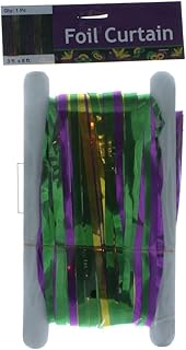 Fun Express Mardi Gras Fringe Curtain (3 feet. x 8 feet) Mardi Gras Party Decor