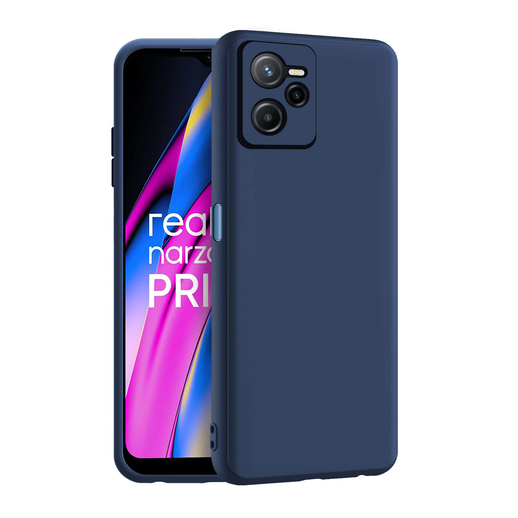 CEDO Realme Narzo 50A Prime/Realme C35 (4G) Back Cover | Camera Bump Protection & Inner Velvet Fabric Lining | Ultra Slim Matte Soft Rubberised Case Cover (Blue) (B09ZVCPFQP) Amazon Price History, Amazon Price Tracker