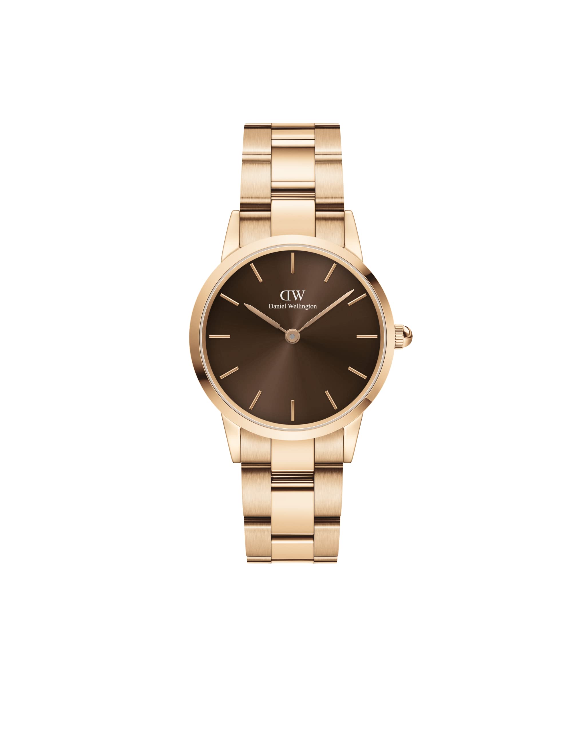Daniel Wellington Stainless Steel Iconic 28 Brown Dial Analogue Womens Watch, Band Color-Rose Gold (B0CCDBRNDF) Amazon Price History, Amazon Price Tracker