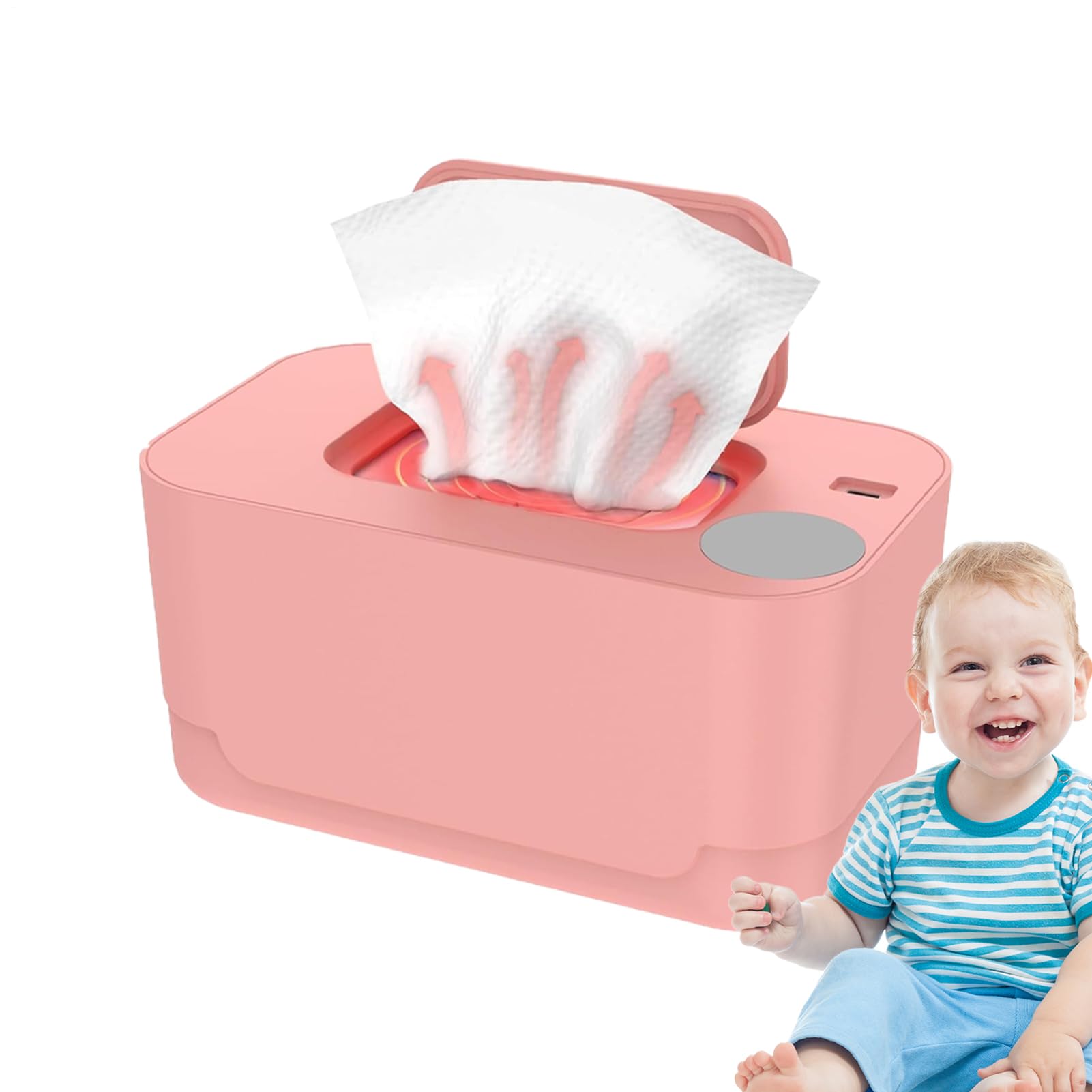 Distributeur chauffe-lingettes bébé pour un change serein au cœur de votre salon