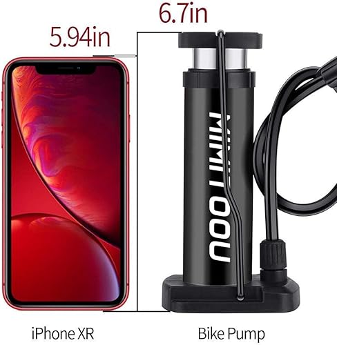 Miniatura 4 de Bomba para Bicicleta, Mini Bomba de Bicicleta Portátil Bomba de Piso para Bicicleta con Válvulas Presta y Schrader Bomba de Aire de Piso para
