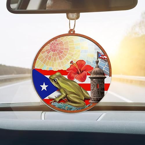 Miniatura 4 de FLAGWIX Decoración para el hogar de Puerto Rico, adornos de Navidad, regalos de Puerto Rico para hombres, mujeres, puertorriqueños, ideas de regalo