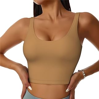 Brasier deportivo para mujer, color marrón, transpirable, cómodo, para yoga, fitness, pilates