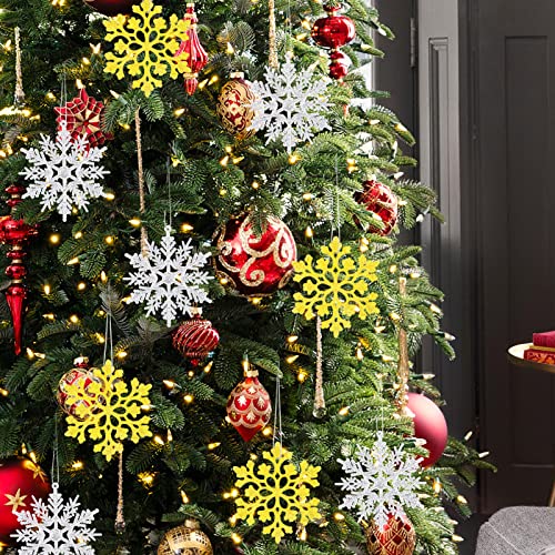 MELLIEX 24pcs Ornamenti Natalizi con Fiocchi di