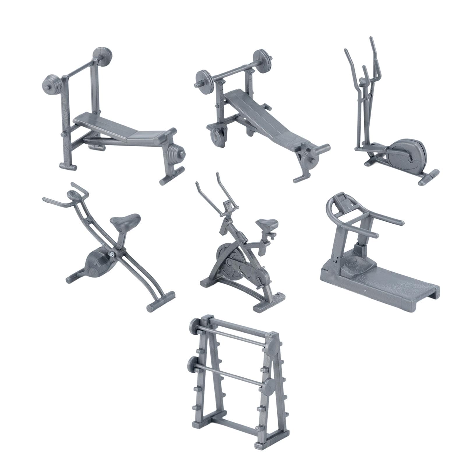 SECRET DESIRE 1/20 Exercise Equipment Model Gym Equipment Model Diorama Model Train Layout Barbell Rack-image-6