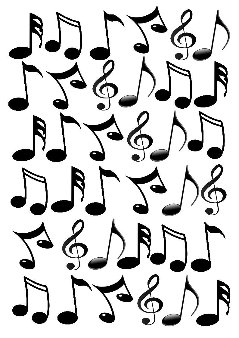 36 x Music Notes Stand UP Edible Paper Cupcake Toppers Cake Decorations