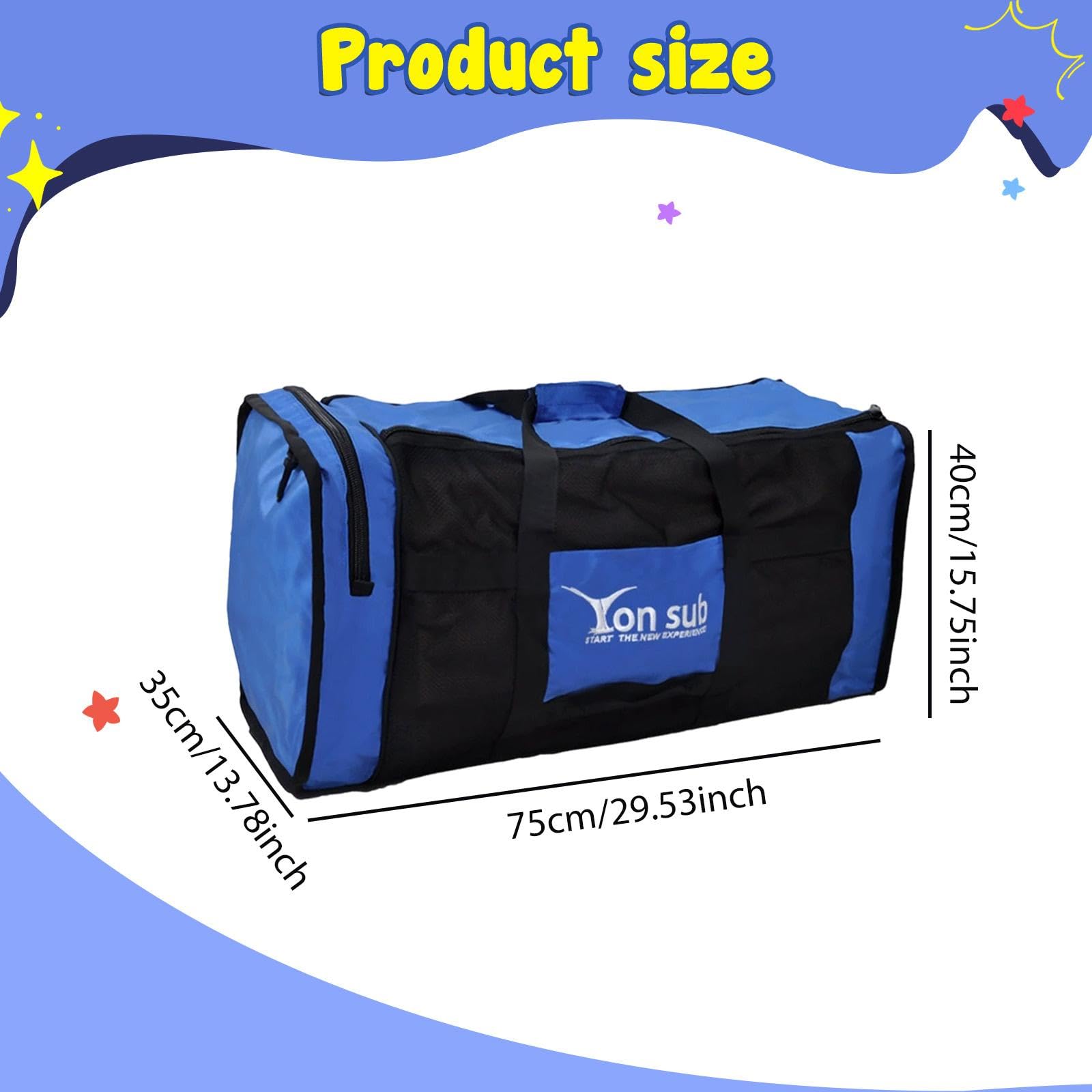 Scuba Diving Duffle Tauchrucksack Aus Nylon Polyester mit Mehreren Staufächern Und Tragegriffen für Schwimmzubehör für Strand Baden Segeln