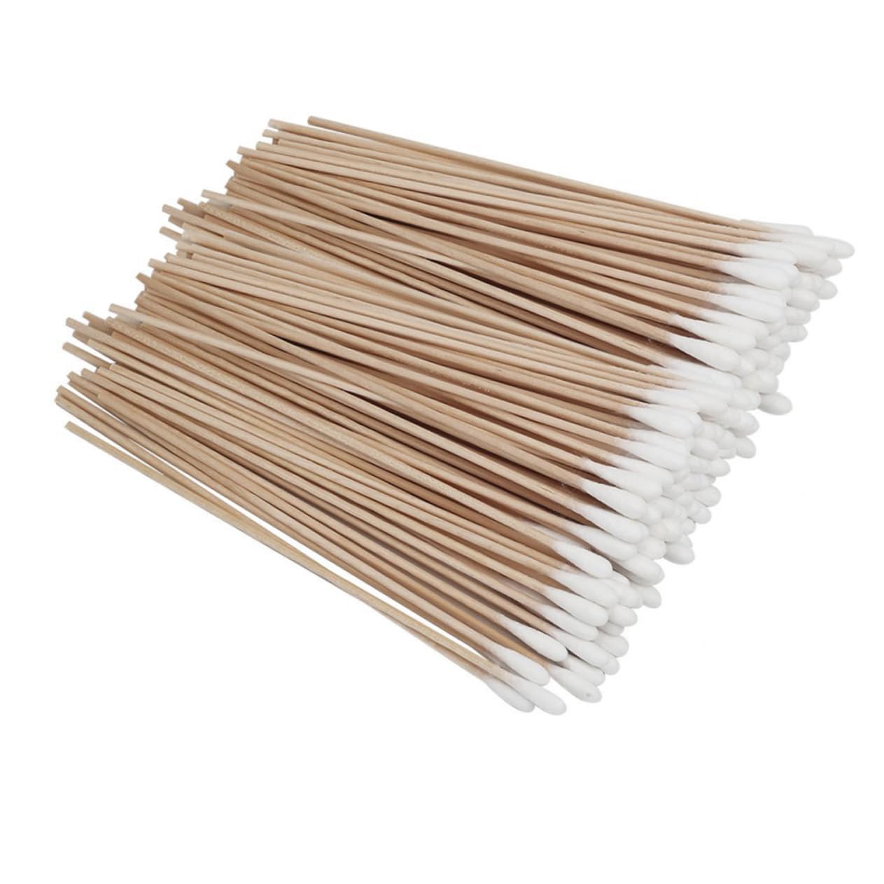 FOMIYES Large Cotton Swabs Jumbo Size 500pcs 15cm Long Cotton Stick Wooden Handle for Cleaning Labo and Home Use