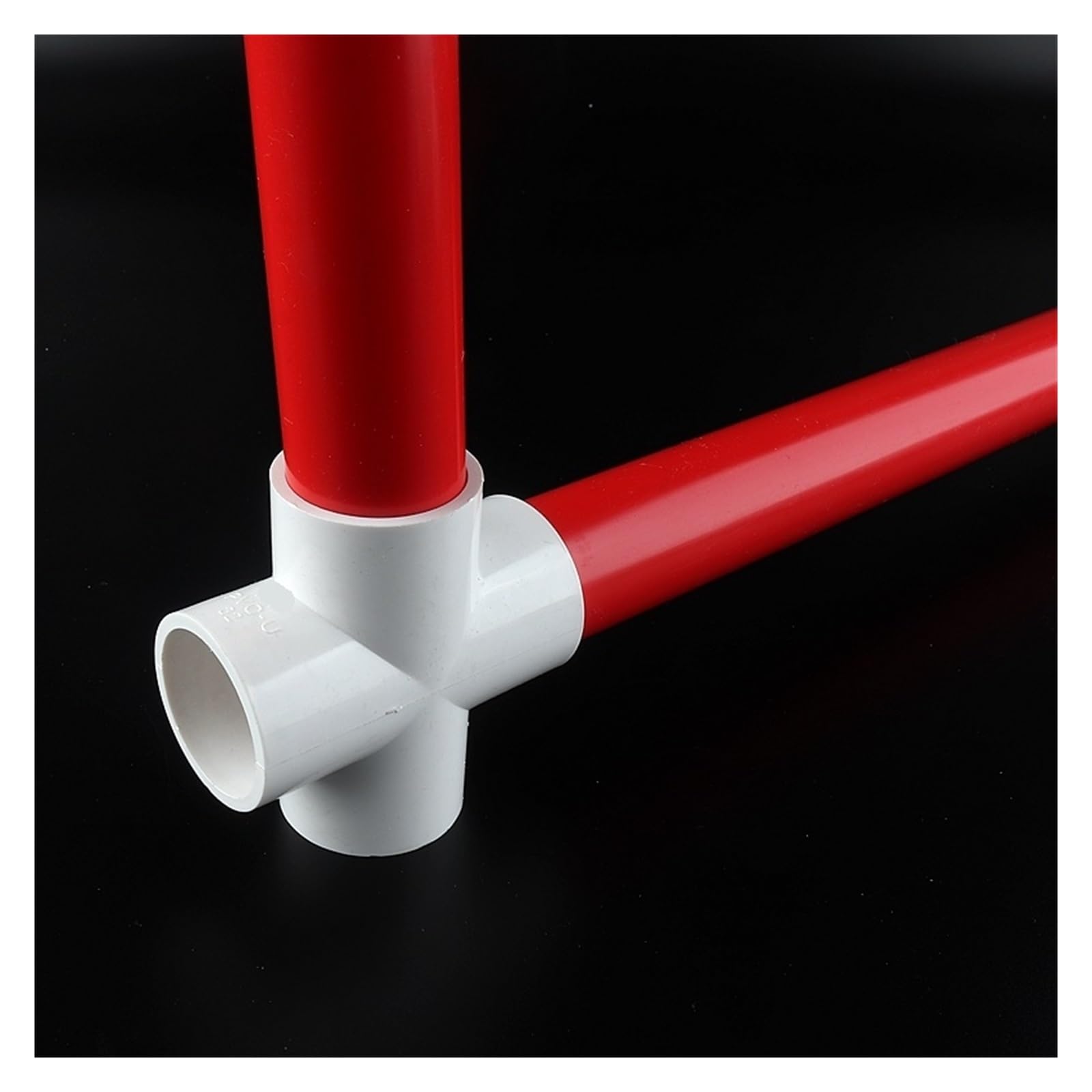 Separatore di tubi, 3 pezzi croce 4 vie connettore raccordi for tubi in PVC irrigazione irrigazione uguale giunto rapido(40 mm)