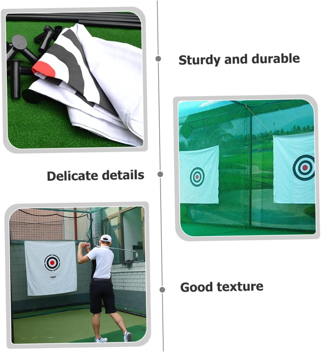 Foldable Golf Hitting Net Targeting Practicing Swing Training Set for Chipping