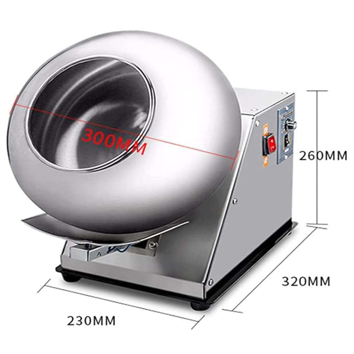TAHALI Máquina de grageas eléctricas, máquina de grageas de 110v 220v 280w 3-6 kg/H 520 RPM máquina de grageas para Chocolate, máquina de Chocolate Comercial