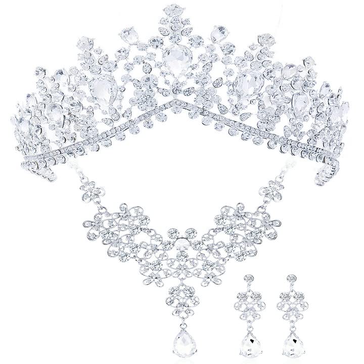 MZSX Tiara Corona, Tiara de la boda y corona de diamantes, Novia Niña Mujer Partido decoración en cumpleaños, Traje de Navidad, Goddess, Queen cosplay,Tocado dorado