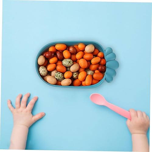 Miniatura 5 de Angoily Plato para niños de 4 uds. Bandeja de frutas para comida, bandejas para comida, platos de postre blancos, juego de cena de paja de trigo,