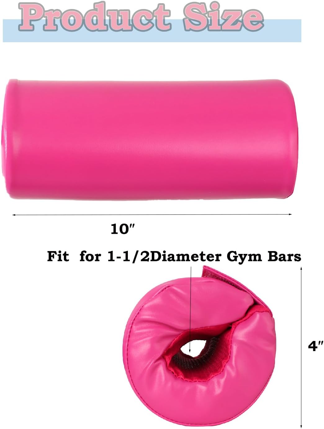 Gymnastics Bar Pad,Gymnastics Bar Mat, for Uneven Bars, Horizontal Bars, Parallel Bars,Ballet Bars.Protective Sleeve for Gymnastics Bar, Most Children's and Adult Gymnastics Bars (Pink,)