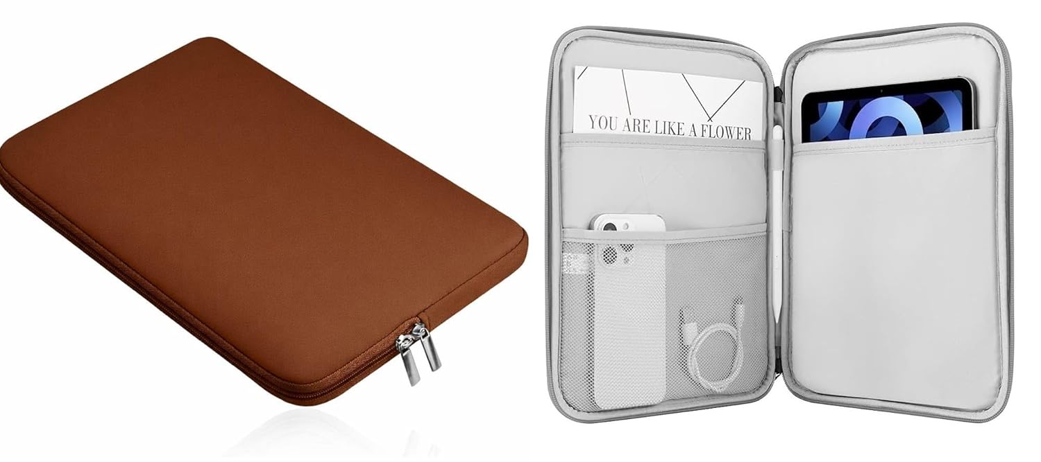 WHITBULL Bag Sleeve Case Cover Pouch Premium Material Bag Compatible with Apple iPad Air 13 (2025,2024) – (Brown)