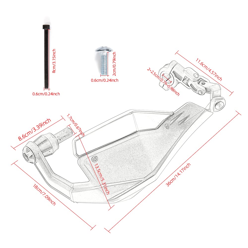 Paramani per moto 22 mm 25 mm per manubrio moto motocross scooter antivento protezione per le mani
