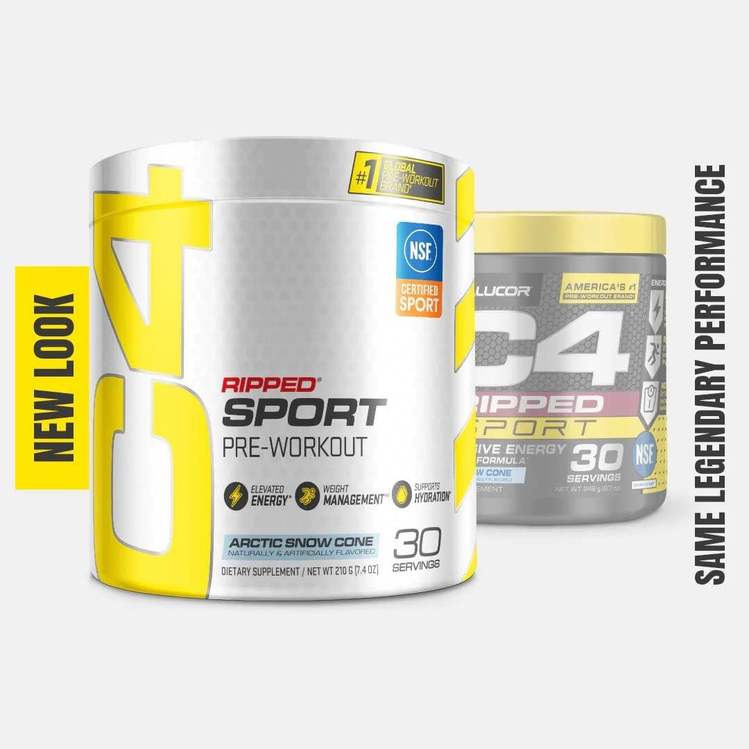 C4 Ripped Sport Pre Workout Powder Fruit Punch Certificado NSF para