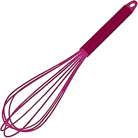Batedor Fuê em Silicone Flexível 30cm Ideal para Confeitaria