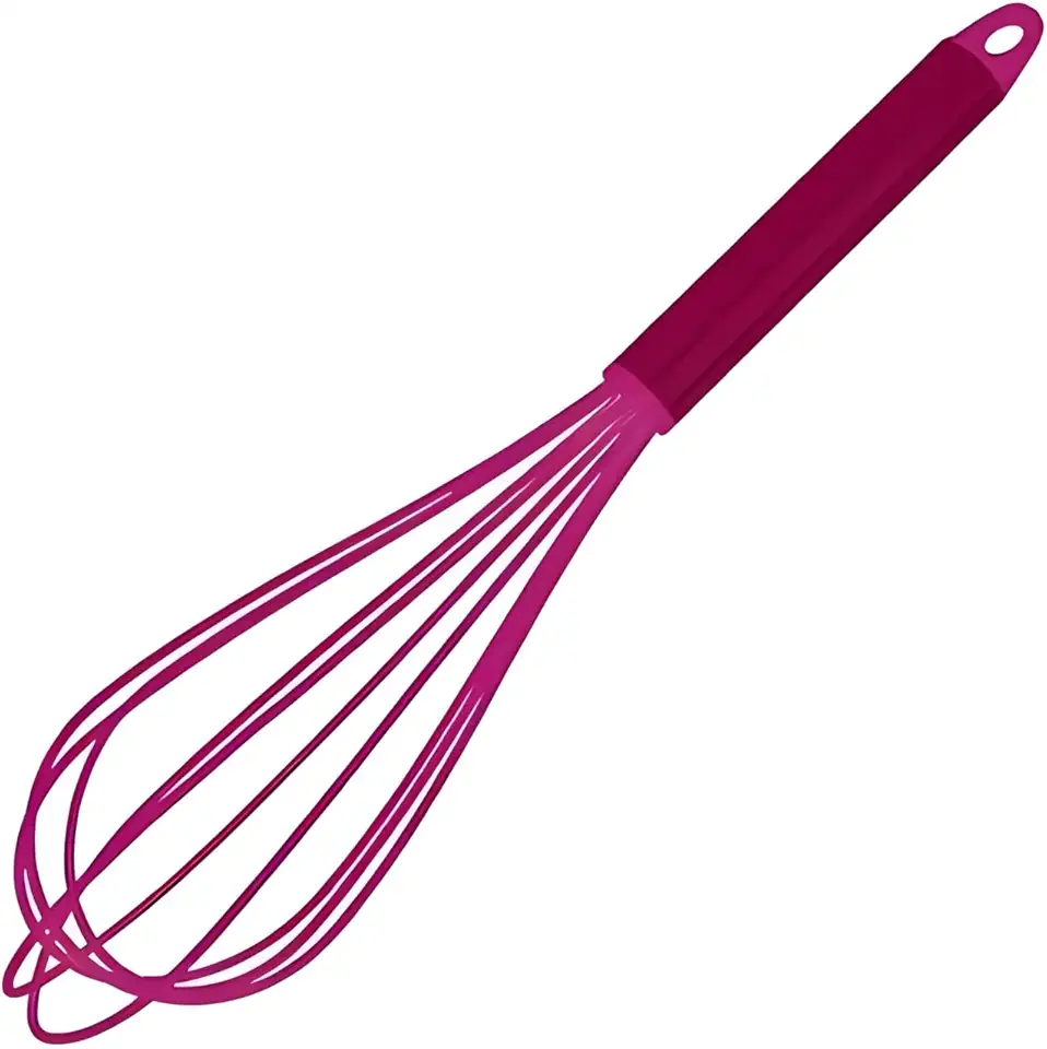 Batedor Fuê em Silicone Flexível 30cm Ideal para Confeitaria
