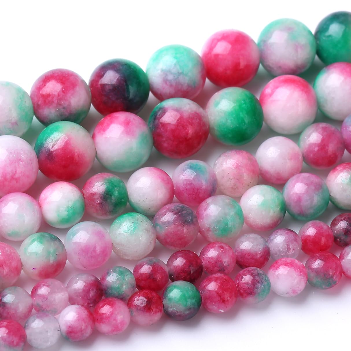 X50 Perles Jade En Pierre Naturelle Rondes Vert Olive 6mm - Perles De Gemmes Verte 6mm Pg22 - Un Grand Marché