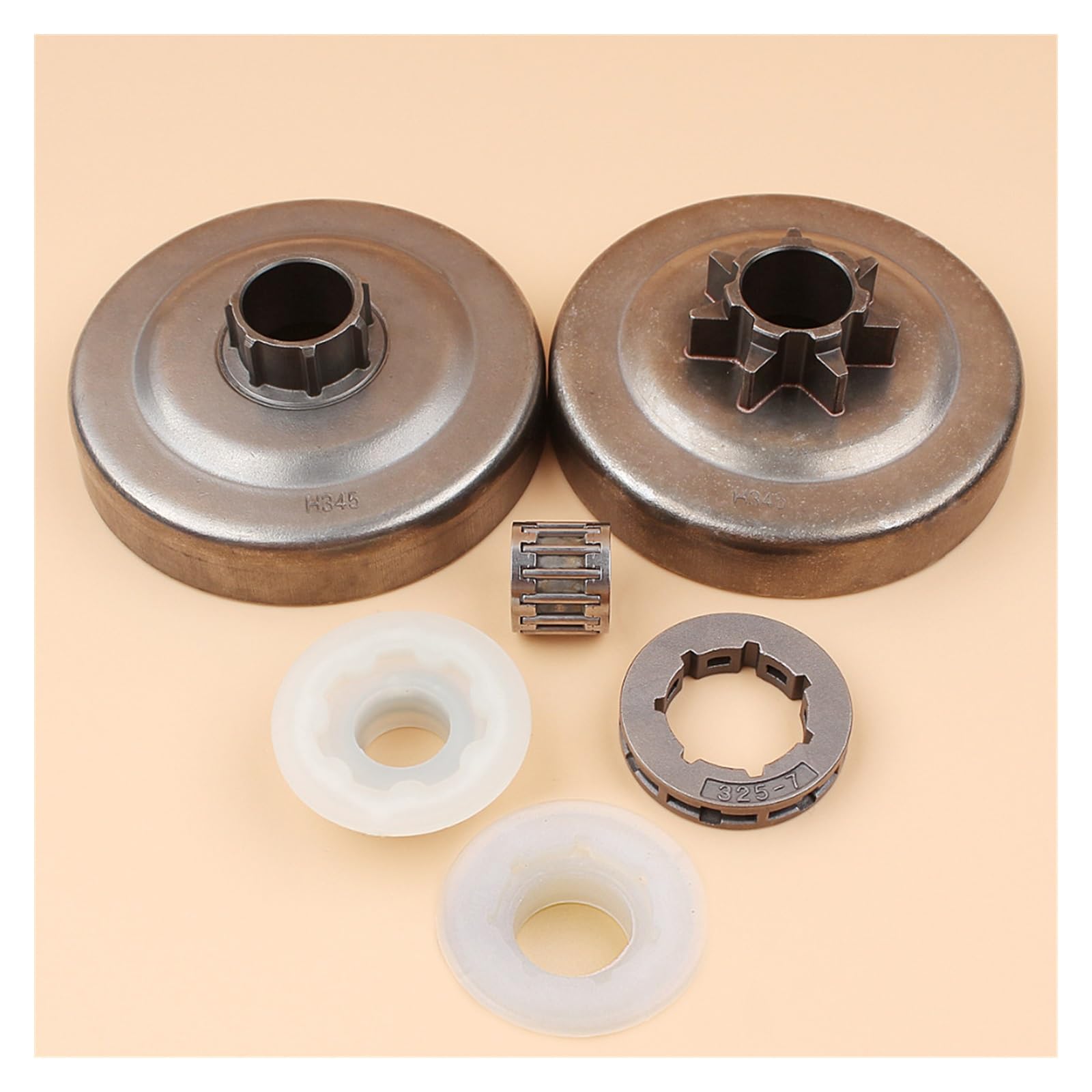 325 "7T tambor de embrague piñón llanta tornillo sin fin engranaje cojinete Kit apto for H 340 345 346XP 350 351 353 445 450 E piezas de motosierra