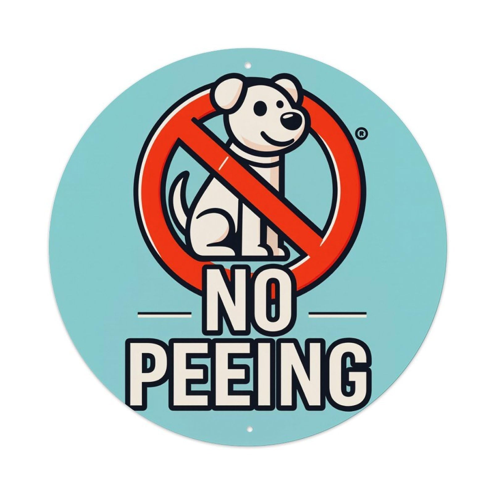 No Peeing Dog Sign Pattern Metal Tin Sign Vintage Garden Bedroom Cafe Bar Man Cave Home Wall Decor Metal Poster 8x8 inches