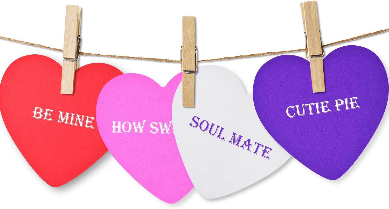 Boao 32 Pieces Valentines Day Foam Hearts Valentine Craft Foam Hearts Shape for Valentines Day DIY Craft Party Decorations, 4 Colors