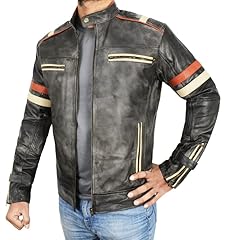 D2 - Retro 2 Distressed Faux Leather Jacket