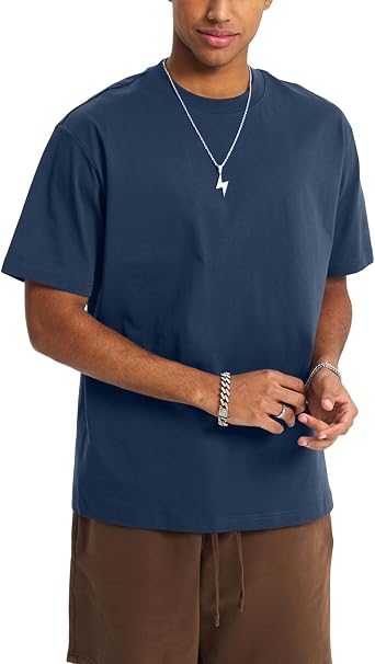 Mens Cotton T-Shirt Short Sleeve Crew Neck Soft Plain Tee for Men Casual Daily Wear Tshirts S-3XL