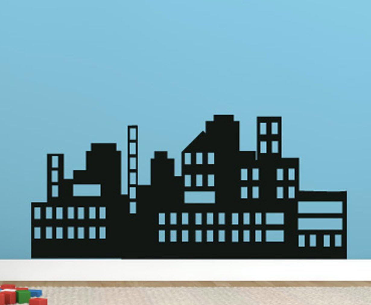 Building Wall Decals Stickers ID006, Black, 60 Inches