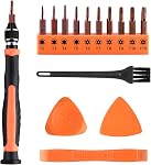 NEBURORA 10 in 1 Torx Screwdriver Set with T2 T3 T4 T5 T6 T7 T8 T9 T10 T15 Interchangeable Magnetic Torx Bit & Opening Tool,Torx Security Screwdriver Set for Phone/Mac/Computer/Xbox/PS4