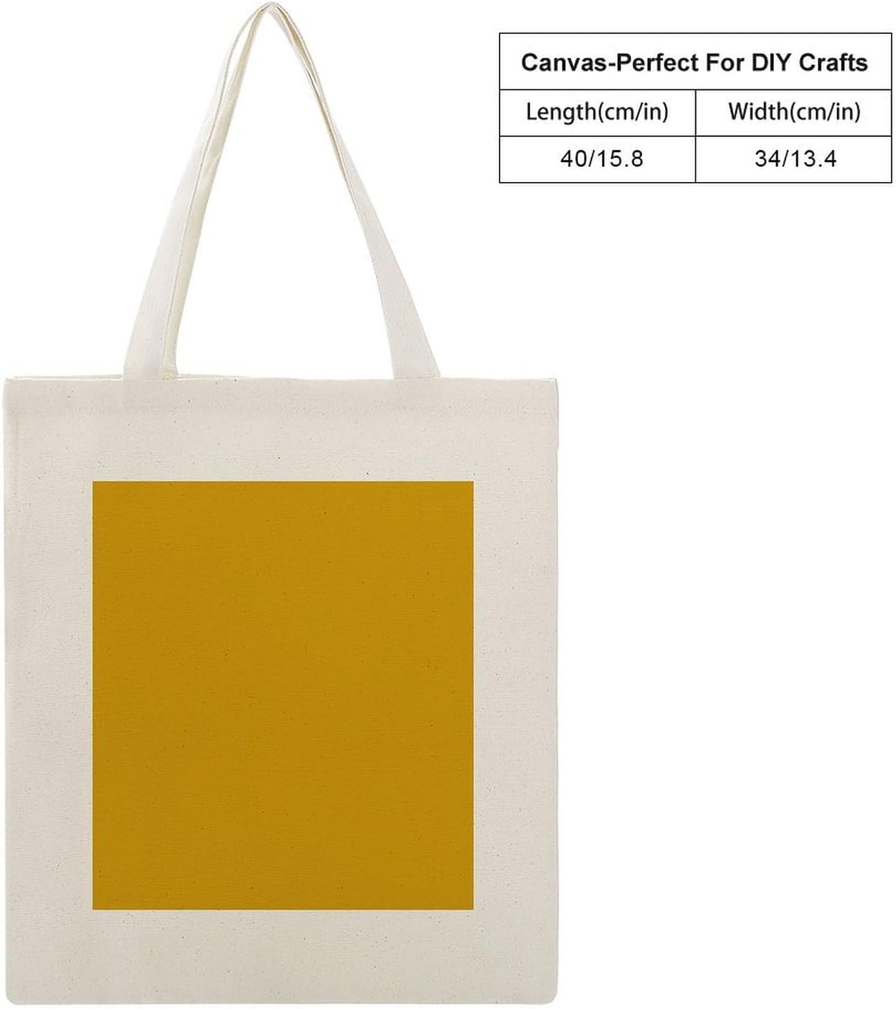 Mustard Yellow Canvas Tote Bag Reusable Grocery Shopping Bag Large Capacity Grocery Bags Lightweight Cloth Bags Shoulder Handbag for Women Beach Travel Shop Daily Essentials image 4